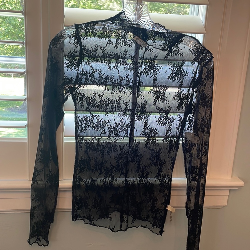 Free people sheer patterned top